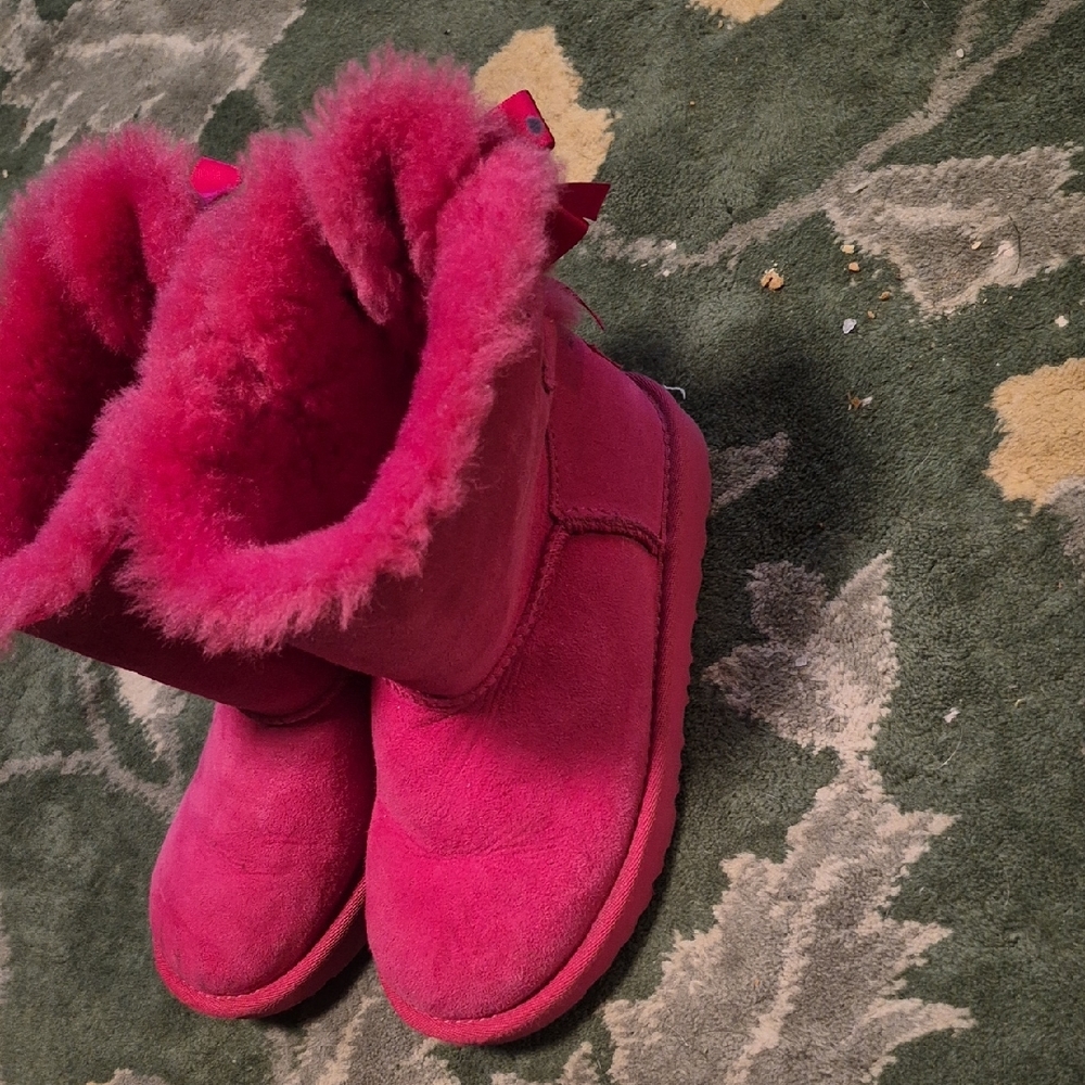 UGG Kids Pink Rain & Snow Boots - Picture 3 of 6